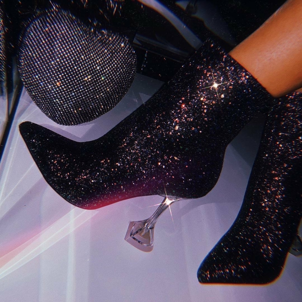 𝙉𝙀𝙒 𝙄𝙉🖤Midnight Kiss Pyramid Heel - MERMAID - Picture 4 of 6